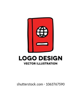 passport doodle icon
