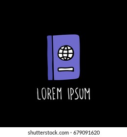 passport doodle icon