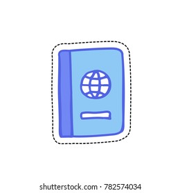 passport doodle icon