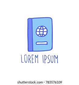 passport doodle icon