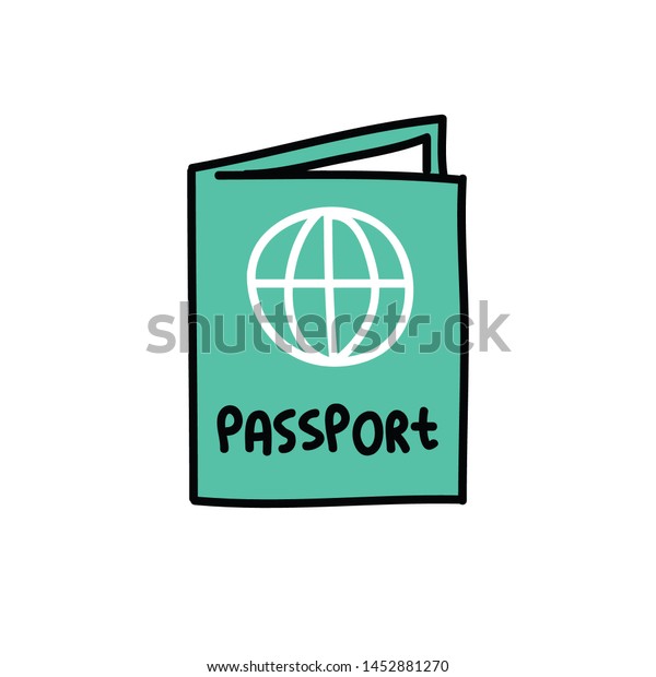 Passport Doodle Icon Vector Illustration Stock Vector Royalty Free 1452881270 Shutterstock