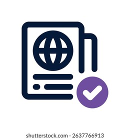 passport duotone icon. Sleek and modern vector icon for websites, mobile apps, marketing materials, and corporate design. Fully scalable and ready to use.