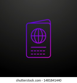 Passport dusk style nolan icon. Elements of summer holiday and travel set. Simple icon for websites, web design, mobile app, info graphics