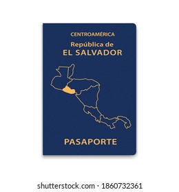 Passport of El Salvador. Citizen ID template. Vector illustration 