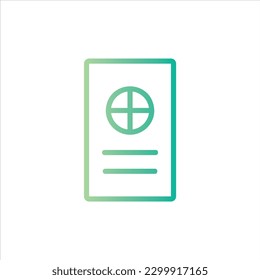 pasaporte de diseño plano