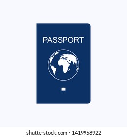 Passport flat design style on white background, vector illustration