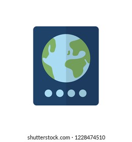 passport flat fector icon