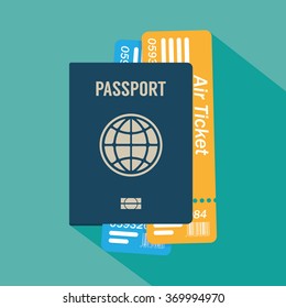 Passport flat icon