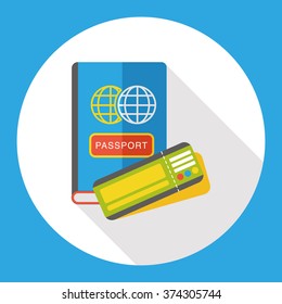 passport flat icon