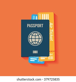 Passport flat icon
