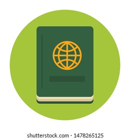 Passport flat icon.You can be used passport icon for several purposes like: websites, UI, UX, print templates, presentation templates, promotional materials, web and mobile phone apps 