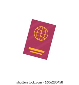 Passport flat icon.You can be used passport icon for several purposes like: websites, UI, UX, print templates, presentation templates, promotional materials, web and mobile phone apps