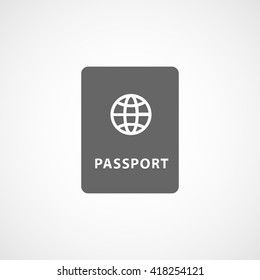 Passport Flat Icon On White Background