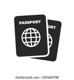 Passport flat icon. Vector illustration