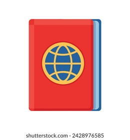 Pasaporte ilustración vectorial plana sobre fondo blanco
