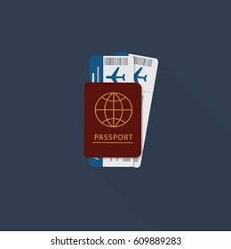 Passport and Flight Ticket