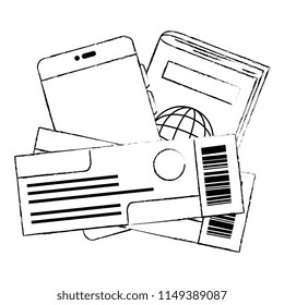 passport and flight tickets