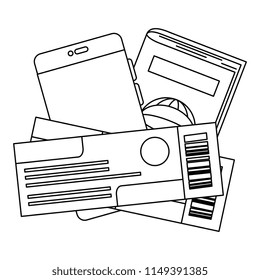 passport and flight tickets