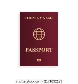 Passport Front Cover Template Vector Passport Stock Vector (Royalty ...