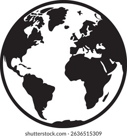 passport globe stencil icon silhouette vector illustration