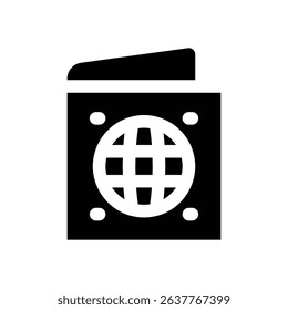 passport glyph icon. Strong and solid vector icon for websites, mobile interfaces, presentations, and visual branding. High quality and easy to edit.