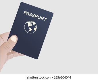 A passport held by someone