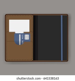 Passport Holder Cover Equipment Vector