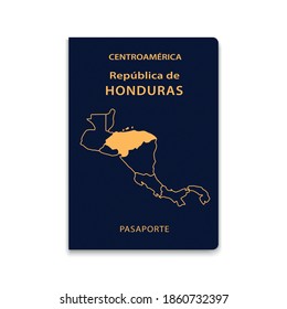 Passport of Honduras. Citizen ID template. Vector illustration 