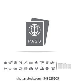 us passport icon vector
