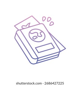 Ícone Passport limpo e ilustração vetorial moderna