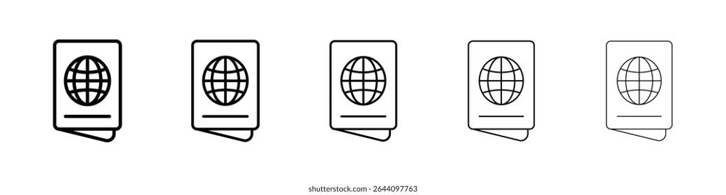 Conceito de ícone do Passport. design gráfico, logotipo, Web, IU.