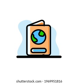 Passport Icon Conceptual Vector Illustration Design eps10 great for any purposes