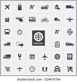 passport icon. delivery icons universal set for web and mobile