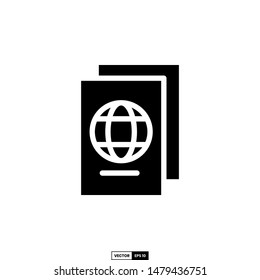 Passport icon, design inspiration vector template for interface and any purpose