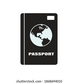 Passport icon design template vector isolated illustration