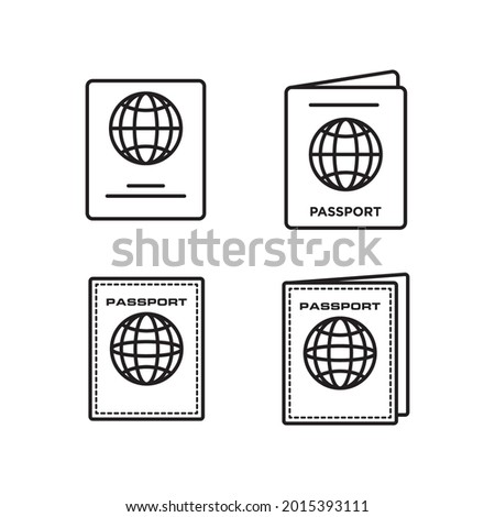 Passport Icon Design Vector Graphic Illustration Template In Trendy Flat Style Sign And Symbol . Suitable for website design, logo, app, and ui. EPS 10.