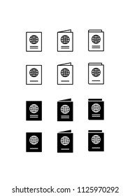 Passport Icon Design Vector Symbol Identification