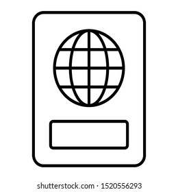 passport icon design vector template