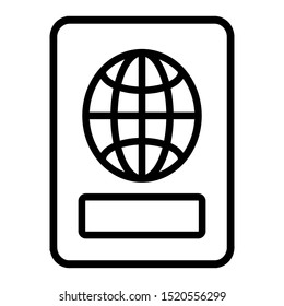 passport icon design vector template