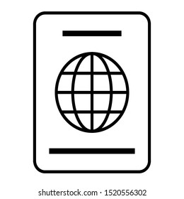 passport icon design vector template