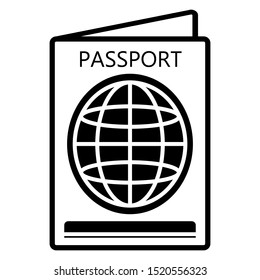 passport icon design vector template