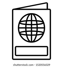 passport icon design vector template