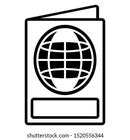 passport icon design vector template