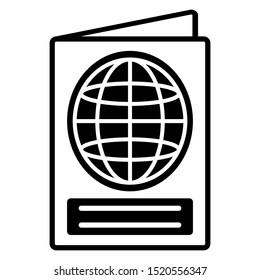 passport icon design vector template