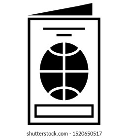 passport icon design vector template