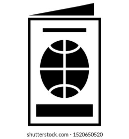 passport icon design vector template