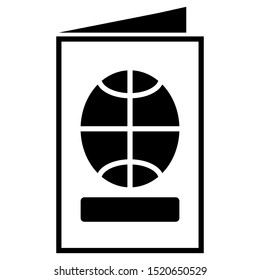 passport icon design vector template
