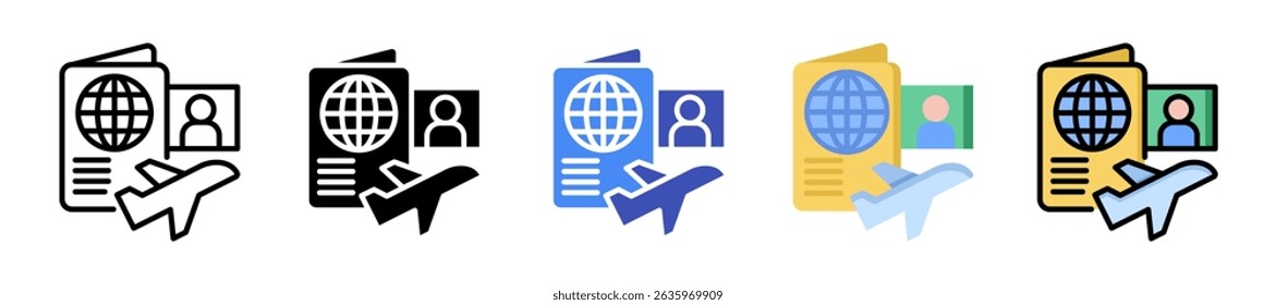 Passport Icon Element For Design