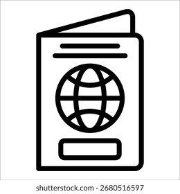 Elemento de icono de pasaporte para diseño