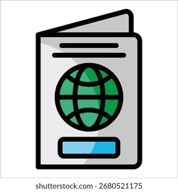 Elemento De Ícone Do Passport Para Design